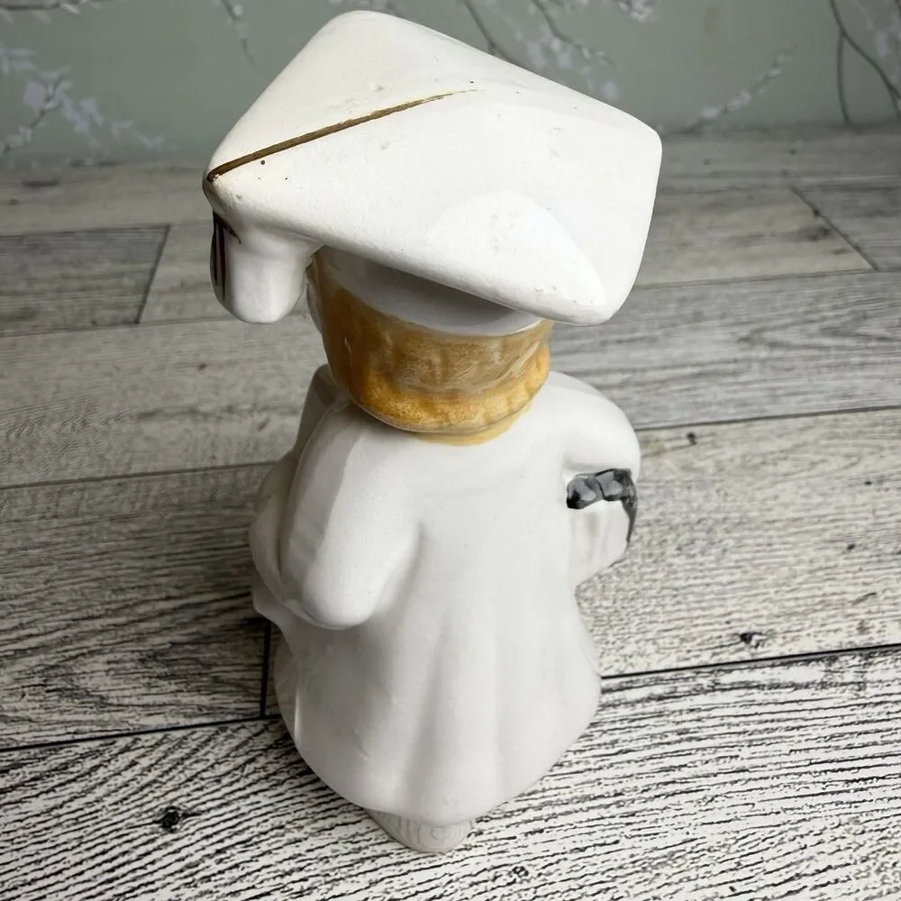 Vintage Graduate Graduation Girl Figurine Porcelain Ceramic Japan 1950s 4 Inch